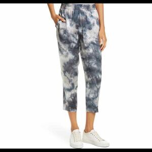 NWT ATM 100% Silk Cropped Pants Tie Dye Sz S/P